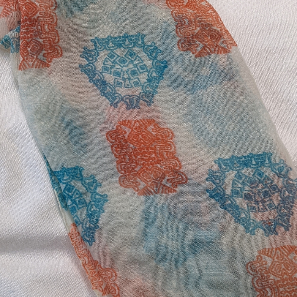 Blue & Orange Infinity Scarf